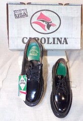 POSTMAN CAROLINA 32 MEN WORK SHOES BLACK LEATHER ARCH SUPPORT OXFORD USA NEW NIB