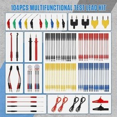 Automotive Multimeter Test Leads Kit Banana Plug Test Leads Diagnostic 104pcs