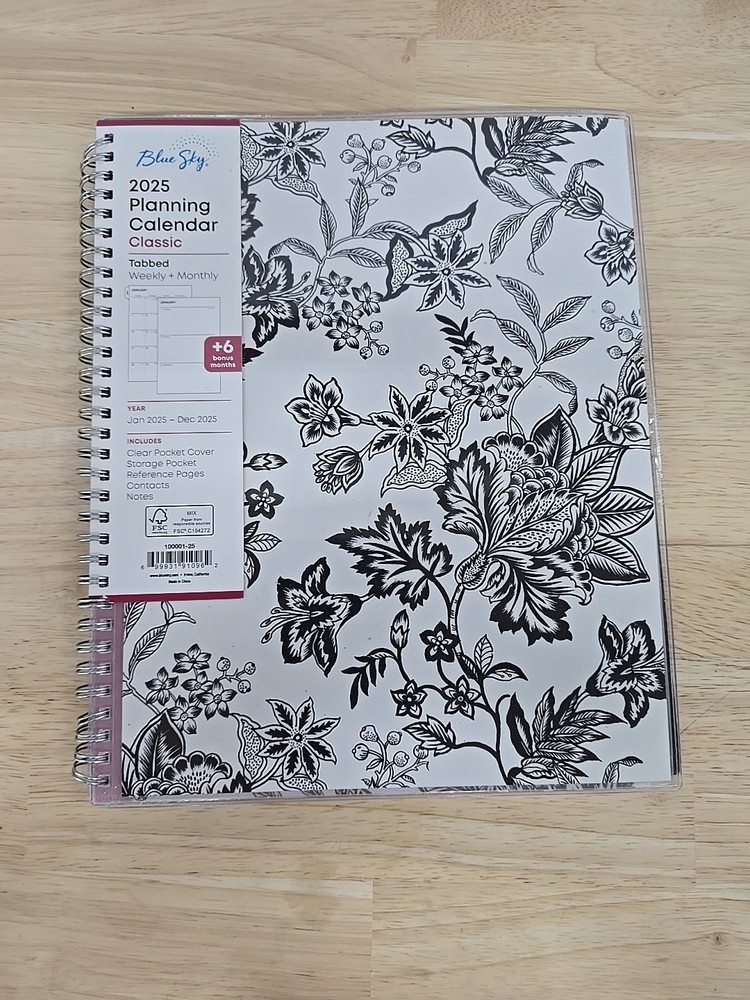 2025 Blue Sky Analeis 8.5″ x 11″ Weekly & Monthly Planner Plastic Cover