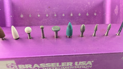 Brasseler USA A620PR Purple 12 Hole FG Bur Block 10 Assorted Burs