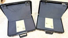 (2) PLATT LUGGAGE #610-Black Protective Cases -W/ Pick and Pluck Foam-NIB