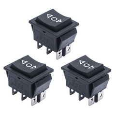 Mxuteuk 3Pcs Waterproof Momentary Rocker Switch (On)/Off/(On), DC 12V 10A Toggle