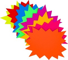 160pcs Assorted Fluorescent Labels – Eye-catching Retail Sale Signs (6.4×4.8in)