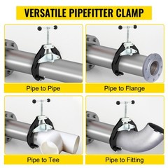 Pipe Clamp,2-6 in,High Strength Ultra Clamp with Quick Acting Screws,Steel Tool