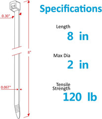Zip Ties 8 Inch Heavy Duty Zip Ties with 120 Pounds Tensile Strength, Black Cabl