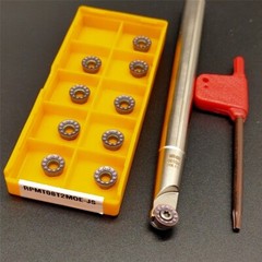 EMR C10-4R10-120 CNC Indexable Round Nose End Mill Holder+10Pcs RPMT08T2MOE R4