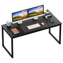 Computer Desk 55″ Large Laptop PC Study Writing Table Simple Office Desk Black