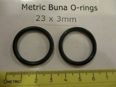 23mm ID x 29mm OD x 3mm thick O-ring. Buna-70. Quan 2.