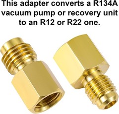R12R22 to R134A Adapters Refrigerant Tank/Vacuum Pump Port Connection Adaptersrs