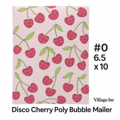 Disco Cherry Poly Bubble Mailers 6.5×10 Padded Shipping Envelopes Self Seal