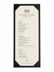 10 Pack Single View Restaurant Menu Cover Black Leather Wine List Holder 4.25×11