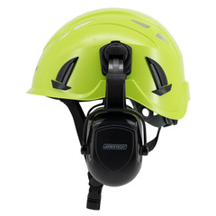 CLIP-ON EAR MUFF PROTECTOR HARD HAT MOUNTING Black 25db