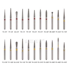 100pcs AZDENT Dental Diamond Burs FG Burs for High Speed Handpiece Friction Grip