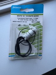 PHILMORE 11-2239 INCANDESCENT PANEL MOUNT LAMP 12V ac/dc / 6″ LEADS-BLUE