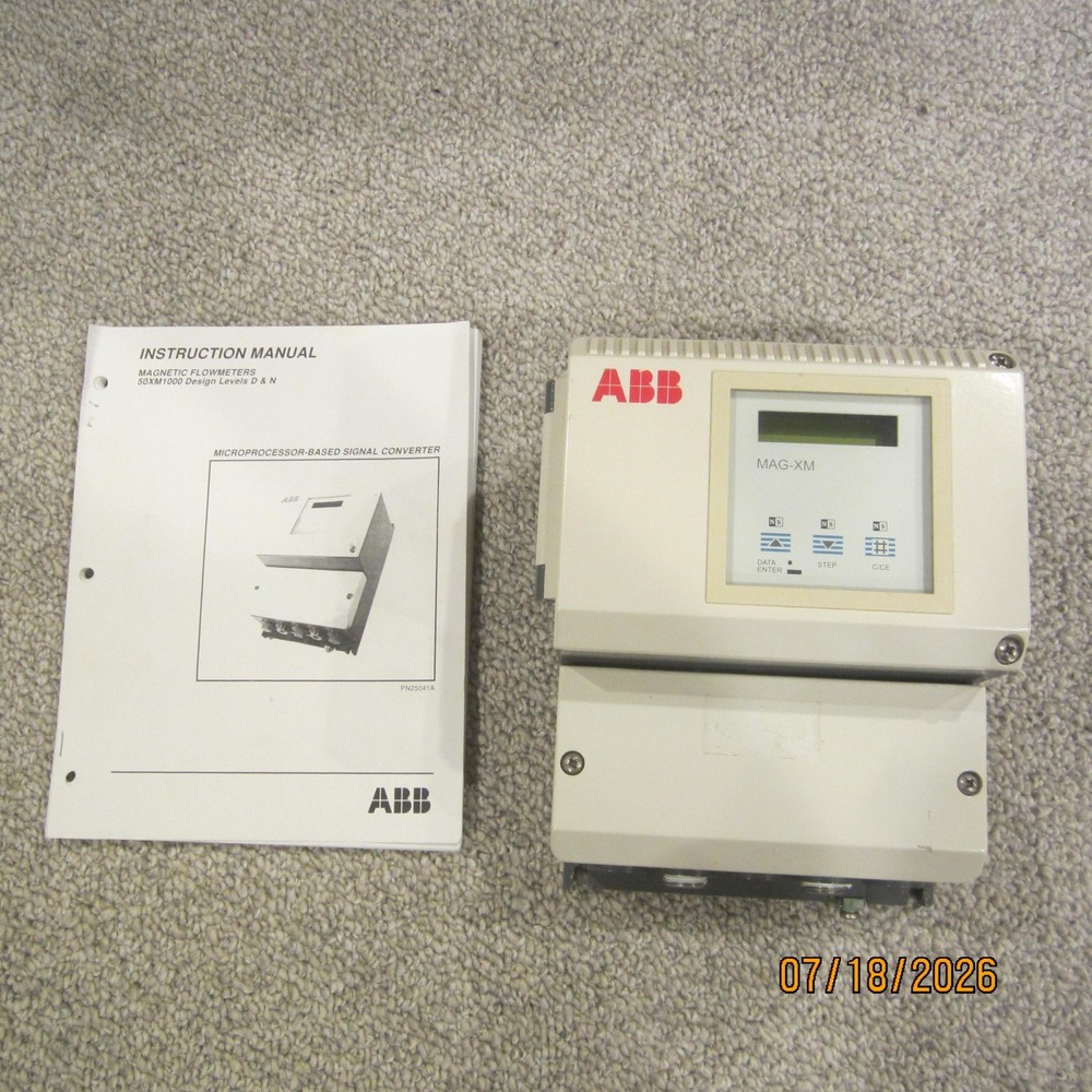 ABB 50XM13DXKD10AABC229 Magnetic Flowmeter Signal Converter 120V 4-20mA WORKING