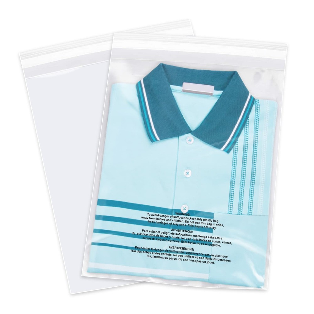 WEPOLY 9×12 Clear Self Seal Poly Bags 1000 Pcs Packaging Shipping Clothing