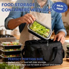 15 Pack 32oz BPA-Free Reusable Meal Prep Containers