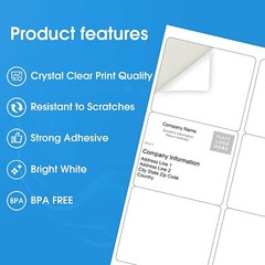 3-1/3″ x 4″ Mailing Shipping Labels 6 Per Sheet For InkJet & Laser Printer 6 UP