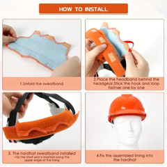 2-30 Packs Safety Helmet Sweatband Cotton Hard Hat Liner Accessories Washable