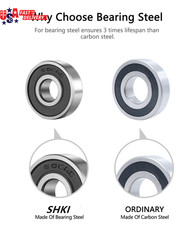 20 Pcs 608 2RS Ball Bearings – Bearing Steel and Double Rubber Sealed Miniature