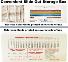 365 Piece 1/2 Watt Resistor Kit Assortment in Compartmentalized Storage Box