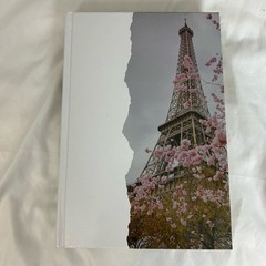 Hardcover Blank Eiffel Tower & Cherry Blossom Notebook Drawing & Journaling