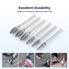 Dental Lab Tungsten Carbide Burs Cutter Low Speed Polishing Burr HP 2.35mm