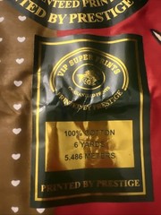 3 Yards VIP Super Prints By Prestige 100% Cotton African Wax Fabric 1813