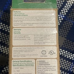 Square D HOM2175SB Homeline AC Power Surge Protector Surgebreaker 22.5ka