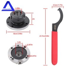 ER40 100mm Outside diameter Collet Chuck Fixture With Wrench Accuracy to 0.005″