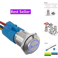 19mm 12V Momentary Speaker Horn Push Button Toggle Switch 3/4″ Mounting Hole …