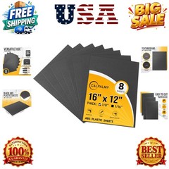 8-Pack ABS Plastic Sheets Black – Plastic Sheet – Textured Front and Matte Ba…