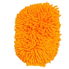 ORANGE Microfiber Car Kitchen Household Wash Washing Cleaning Glove Mitt New