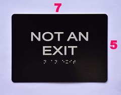 NOT an EXIT Sign Black (Aluminium, Black/Silver,Size 5×7) The Sen…-REF24-1027