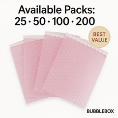 4×5.5 Anti-Static Bubble Out Pouches | Self Seal 3/16″ Cushion Bags | Pink
