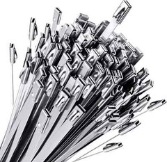 Metal Zip Ties 304 Stainless Steel Heavy Duty Cable 198-400lb 8″ 12″ 18 24″ 36″