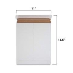 MT Products White Hard Stay Flat Mailing Envelopes 11″ x 13.5″ – Pack of 100