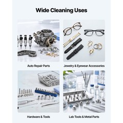 Uimoso 15L Ultrasonic Cleaner with 40kHz Frequency for Glasses and Small Parts