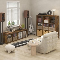 Pemberly Row 4-Cube Media Storage Organizer in Amber Pine