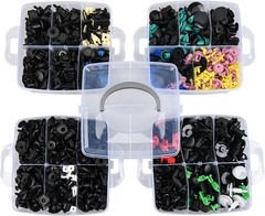1240PCS Car Retainer Auto Fasteners Body Plastic Trim Clips Pin Rivet Bumper Kit