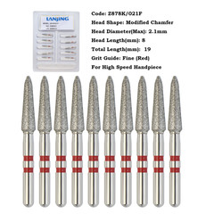 Zirconia Adjustment Diamond Burs FG Round End Taper Football Fine Coarse 368 850
