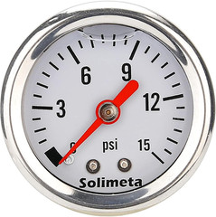 1.5″ Dial Size, Oil Filled, 1/8 NPT Inline Fuel Pressure Gauge – 304 Stainless S