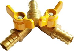 Brass 1/4 Inch Barb 3-Way Ball Valve with 2 Switches & Clamps – Durable Solution