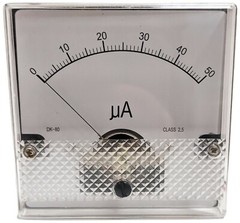 Ammeter DC 0-50µA Meter Movement, 1µA Resolution