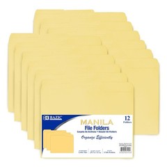 1/3 Cut Manila File Folders Letter Size Left Right 12-Count File Organizer