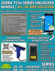 Zebra TC57 Android Rugged Scanner UNLOCKED Bundle (4G LTE, Wi-Fi, 2D) – NEW GRIP