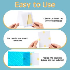 Fuutreo 300 Pcs Trading Card Shipping Protectors 3.5 x 4.5 Trading Card Shipp…