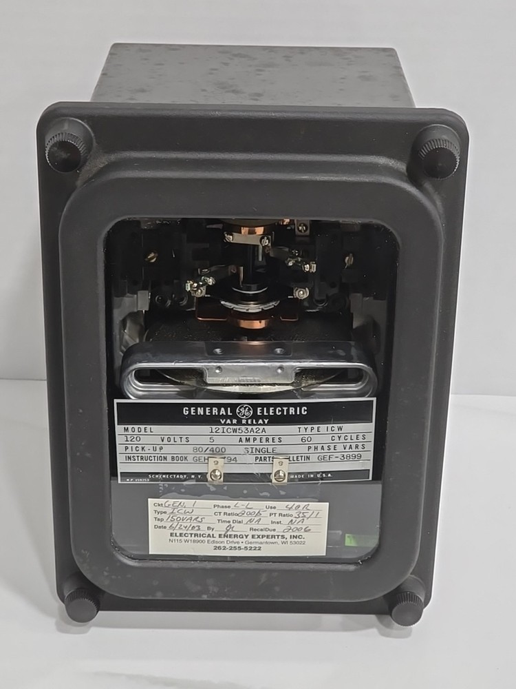 🔥 GE General Electric 12ICW53A2A Power Relay Type ICW 120V 5A 60Hz 3 Phase Vars