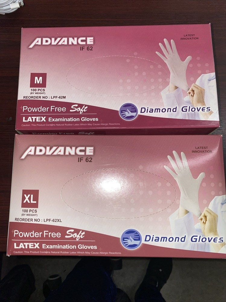 Shamrock Powder Free Latex Examination Gloves (S/M/L/XL) : Case of 1,000