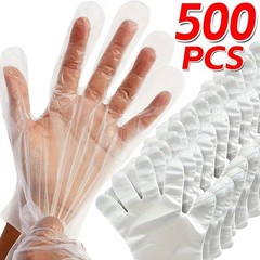 100/200/400pcs Food Grade Disposable Vinyl PVC Gloves for Kitchen Garden